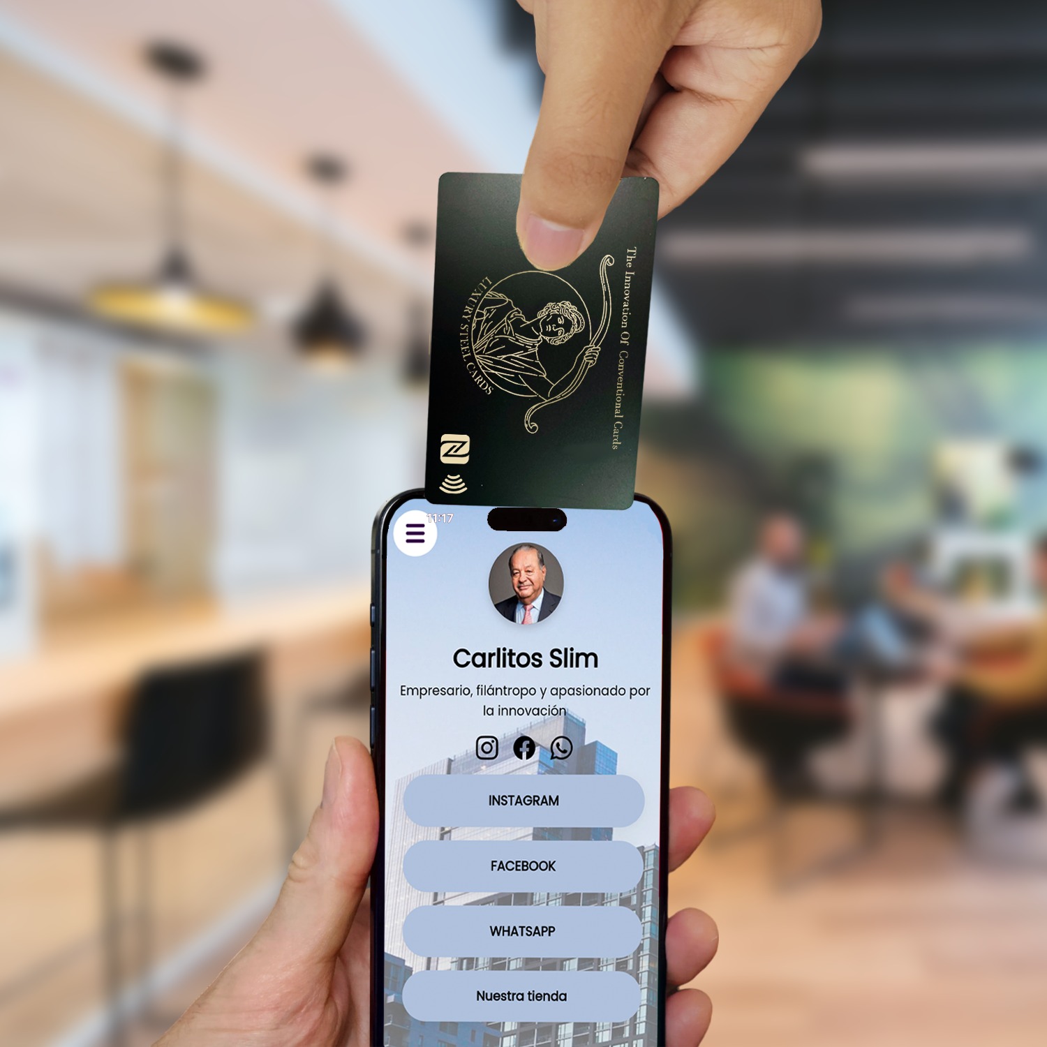 Tarjeta Metálica De Presentación Con NFC