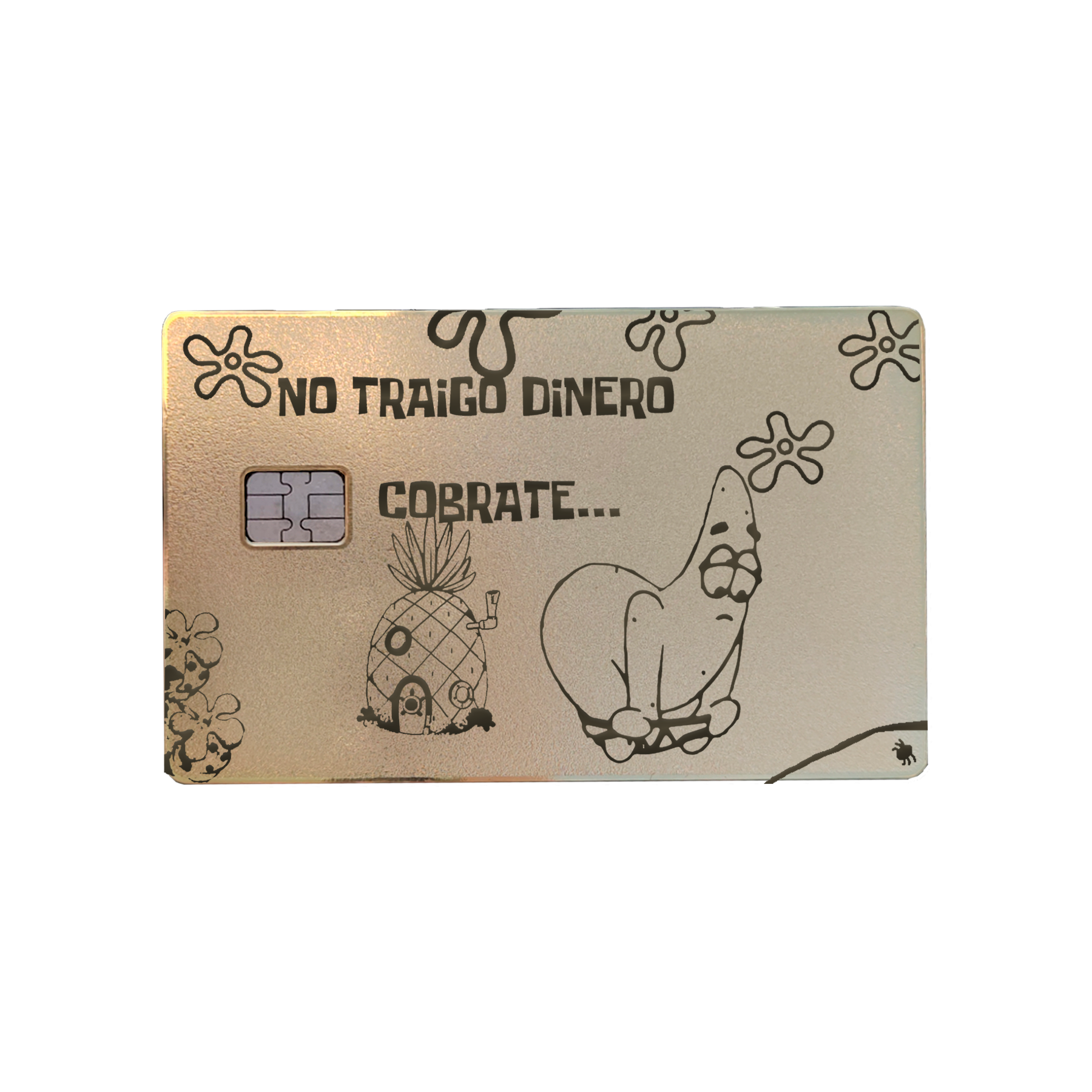 Tarjeta Metálica De Patricio Color dorada