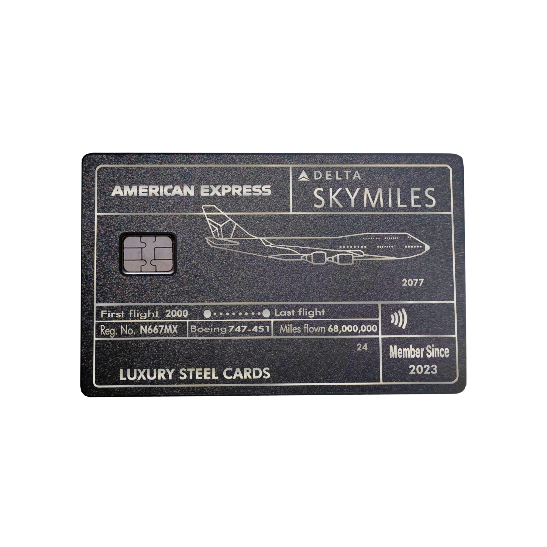Tarjeta metalica Delta Airline
